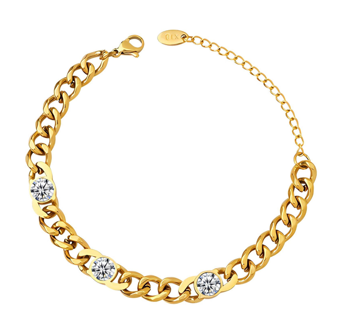 Chain & Diamonds Bracelet