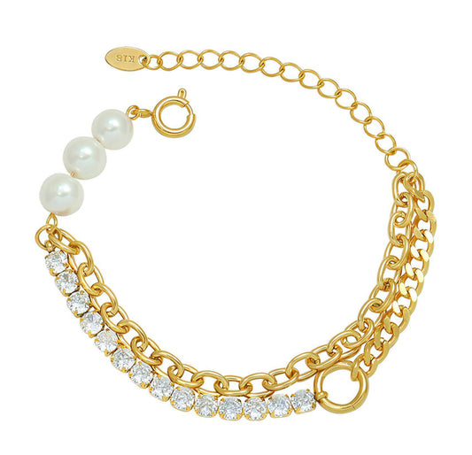 Crystals & Pearls Bracelet